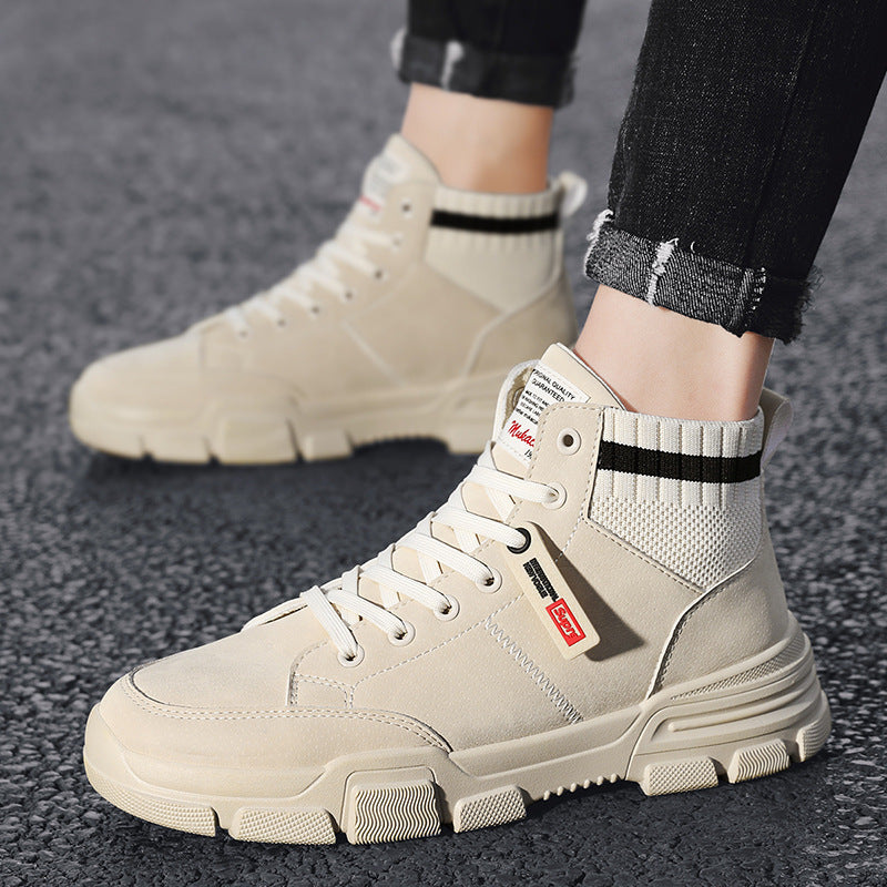 New high-top Martin boots men's autumn Korean version of the trend of casual tooling boots wild men's trendy shoes