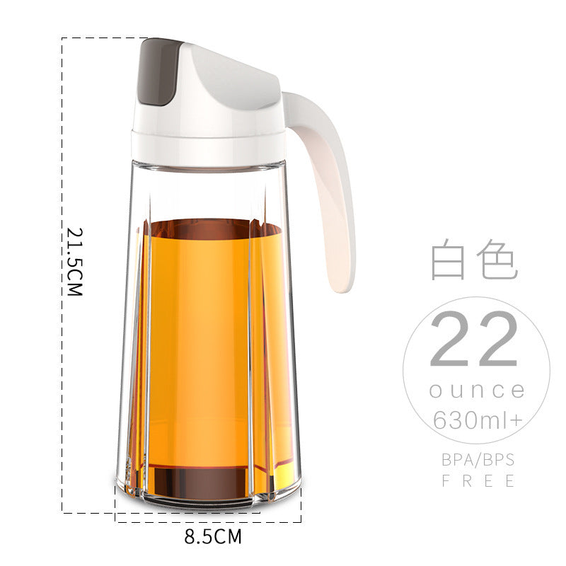 Household kitchen oil with filter mesh oil storage tank frying oil bottle with lid oil filter artifact stainless steel oiler large capacity