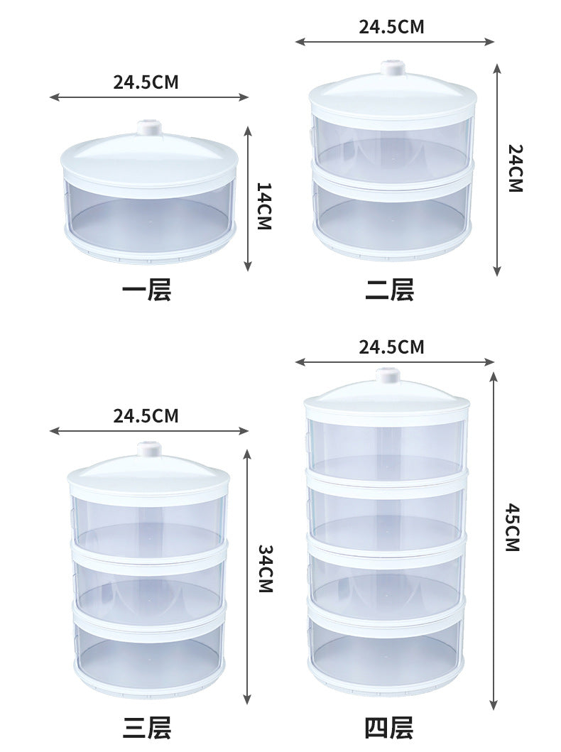 Insulation fresh-keeping dust-proof vegetable cover table leftover storage box multi-layer foldable anti-flies household vegetable cover