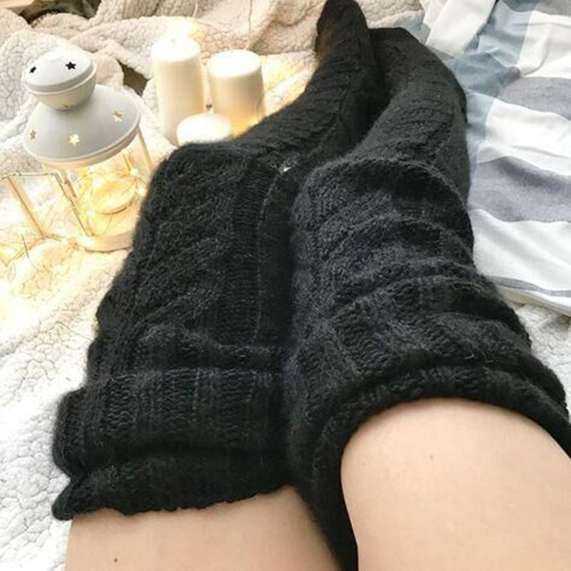 Hot style knitted socks over-the-knee long tube and long pile pile socks woolen socks