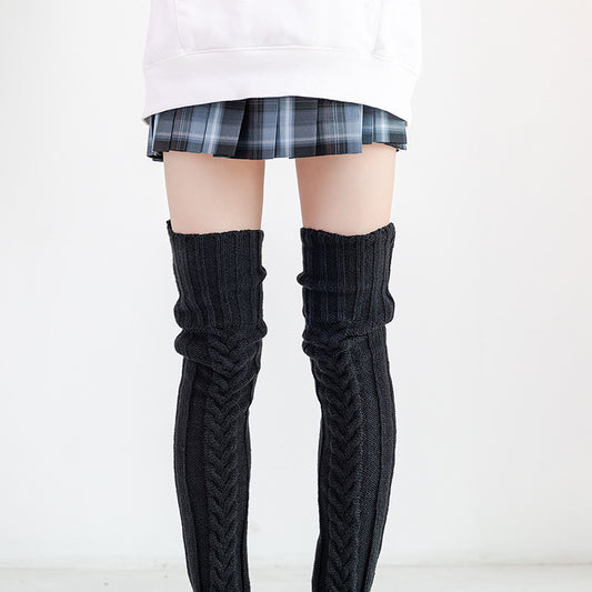 Hot style knitted socks over-the-knee long tube and long pile pile socks woolen socks