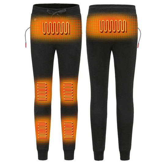 Outdoor sports warm pants for men and women electric heating usb charging heating clothing plus velvet thick casual pants