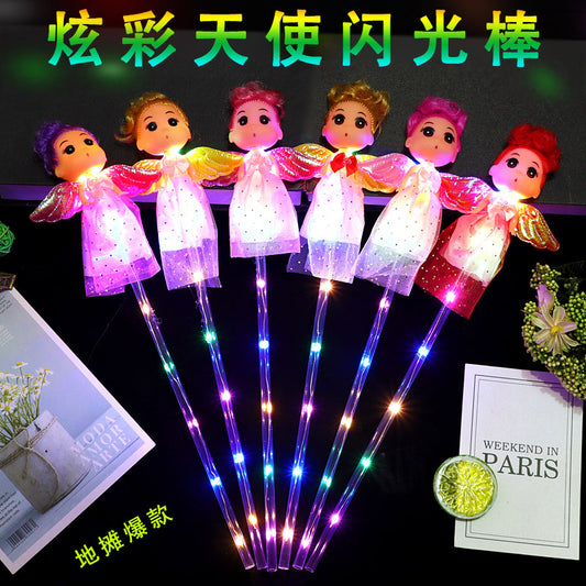 Pig flashing stick, five-pointed star, love stick, led light stick, glowing Christmas gift, toy stall
