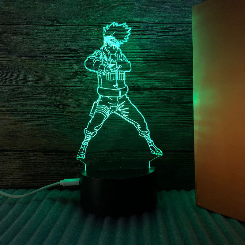 Naruto Anime 3d Led Night Light Third Squad Kakashi Sasuke Naruto Sakura Children's Christmas Gifts