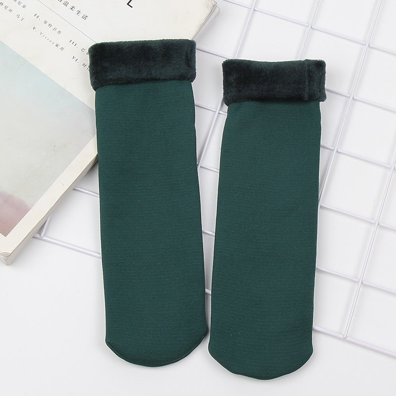 Socks women winter warm snow socks floor socks men and women adult socks plus velvet thickening straight snow boots socks