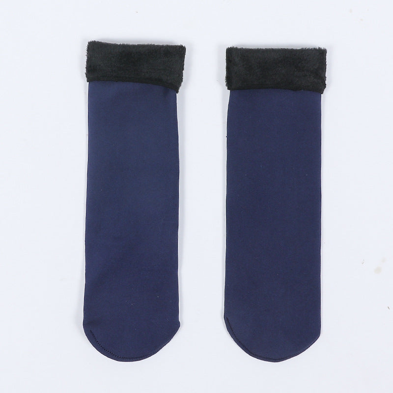 Socks women winter warm snow socks floor socks men and women adult socks plus velvet thickening straight snow boots socks