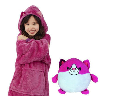Lazy pajamas pullover outdoor winter clothes children pajamas pet pillow lazy TV blanket