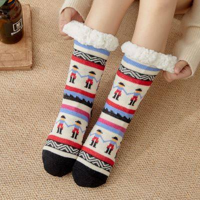 Sleeping socks, female sleep socks, floor socks, adult woolen socks, warm feet artifact, duvet plus velvet, thickened postpartum pregnant women