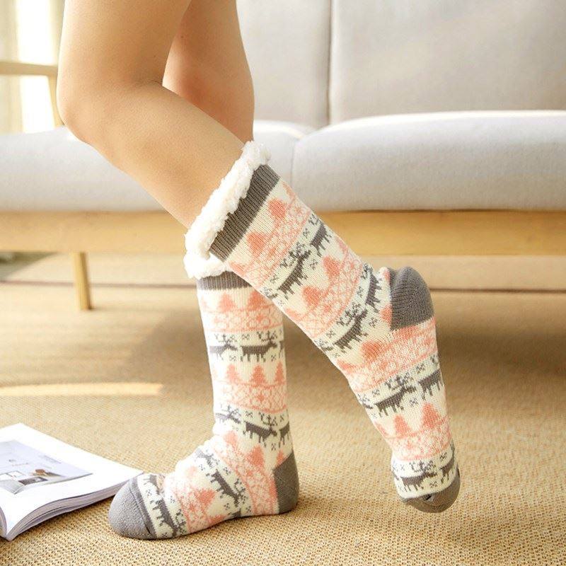 Sleeping socks, female sleep socks, floor socks, adult woolen socks, warm feet artifact, duvet plus velvet, thickened postpartum pregnant women