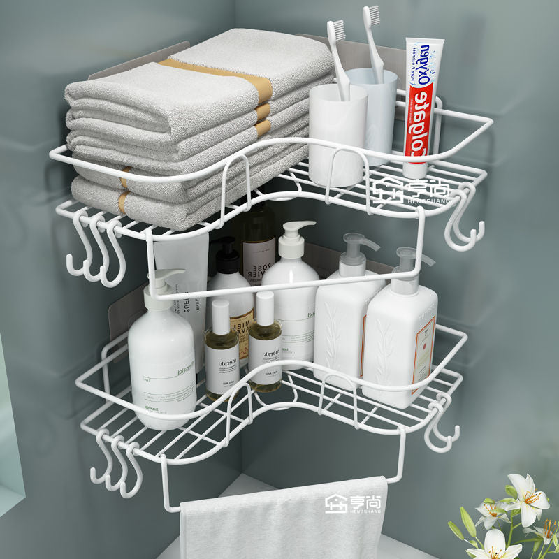 Bathroom toilet kitchen shelf tripod wall hanging toilet toilet storage rack