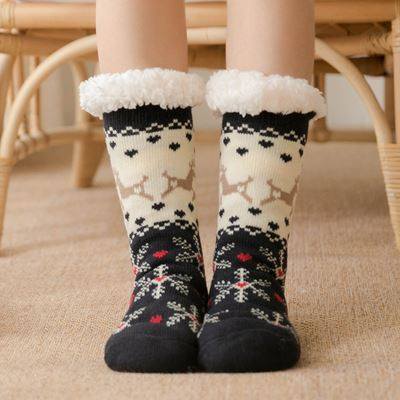 Sleeping socks, female sleep socks, floor socks, adult woolen socks, warm feet artifact, duvet plus velvet, thickened postpartum pregnant women