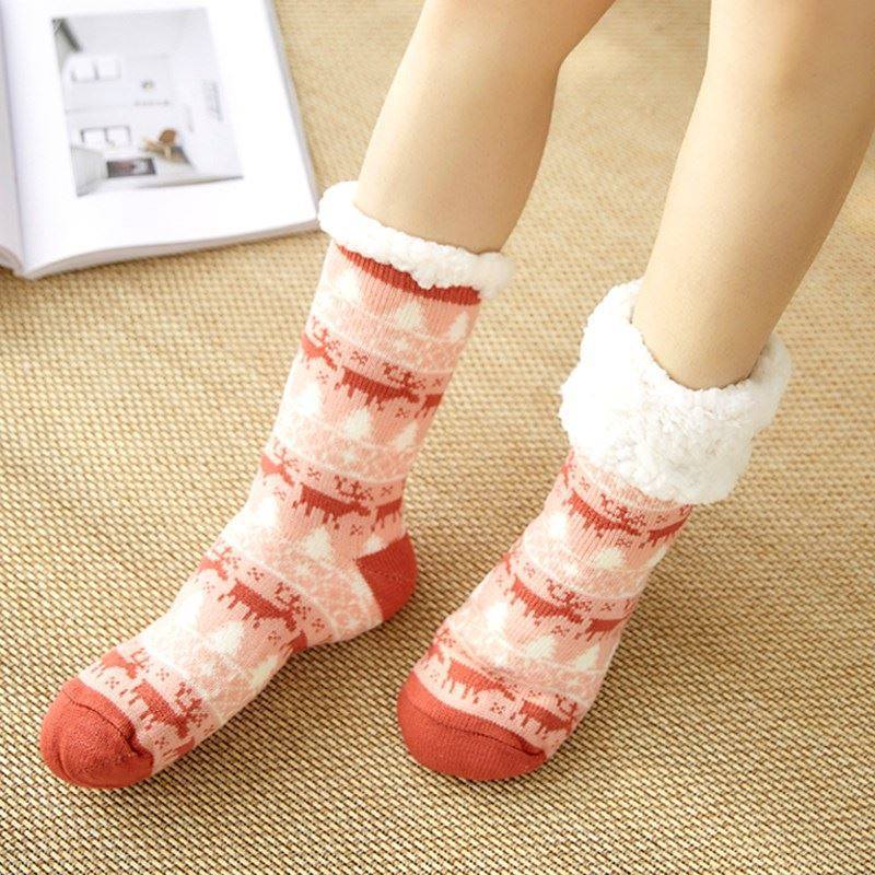 Sleeping socks, female sleep socks, floor socks, adult woolen socks, warm feet artifact, duvet plus velvet, thickened postpartum pregnant women