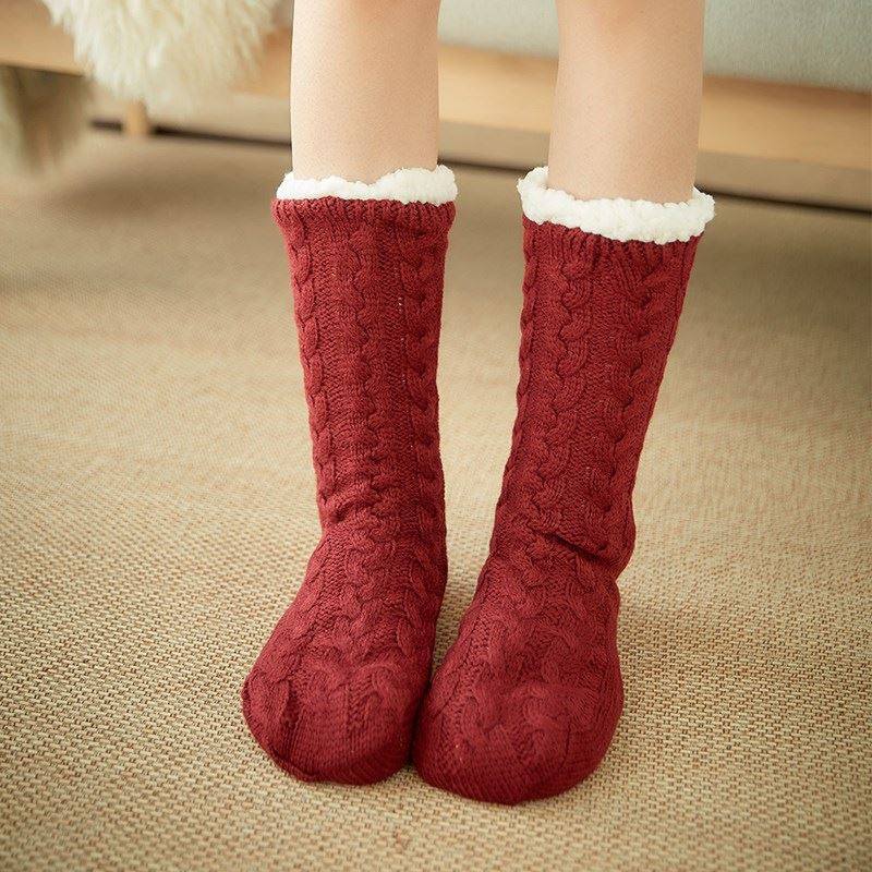 Sleeping socks, female sleep socks, floor socks, adult woolen socks, warm feet artifact, duvet plus velvet, thickened postpartum pregnant women