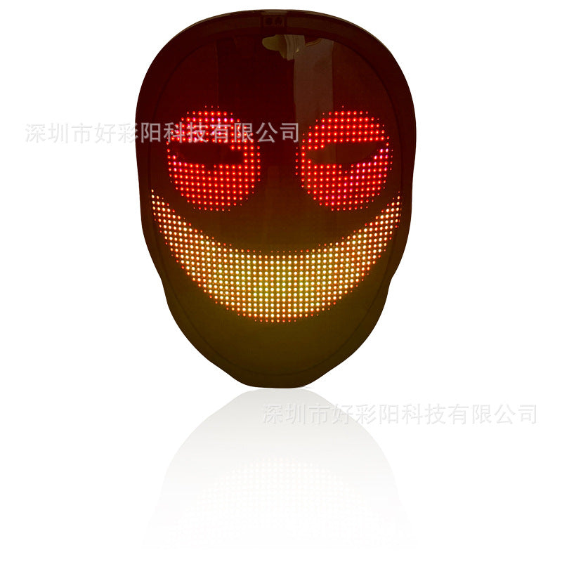 LED display mask bluetooth Halloween funny full color luminous gesture sensor face mask