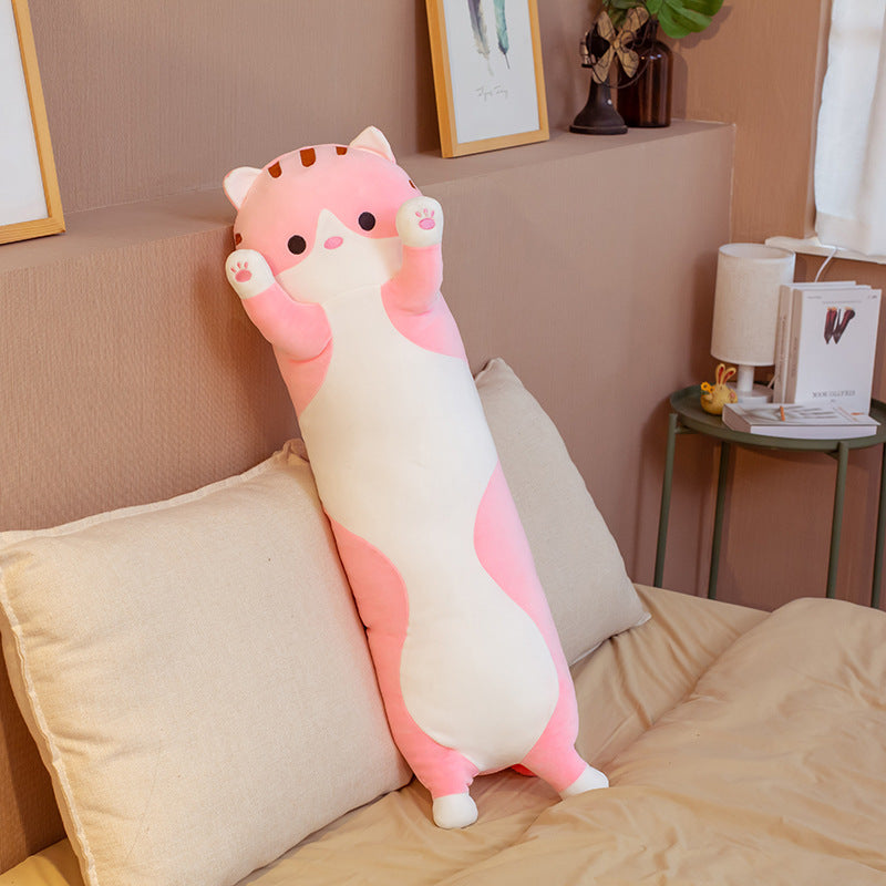 New cartoon long striped dinosaur plush toy pillow unicorn sleeping pillow girl holiday gift