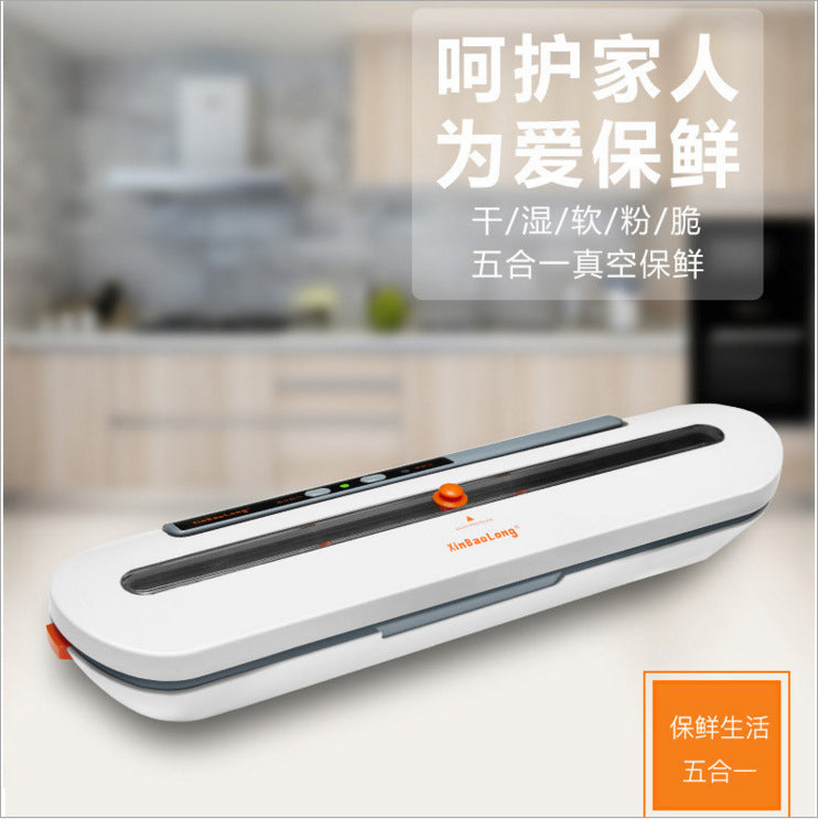 Household vacuum packaging machine kitchen automatic food sealing machine packaging plastic packaging compression vacuum pumping machine