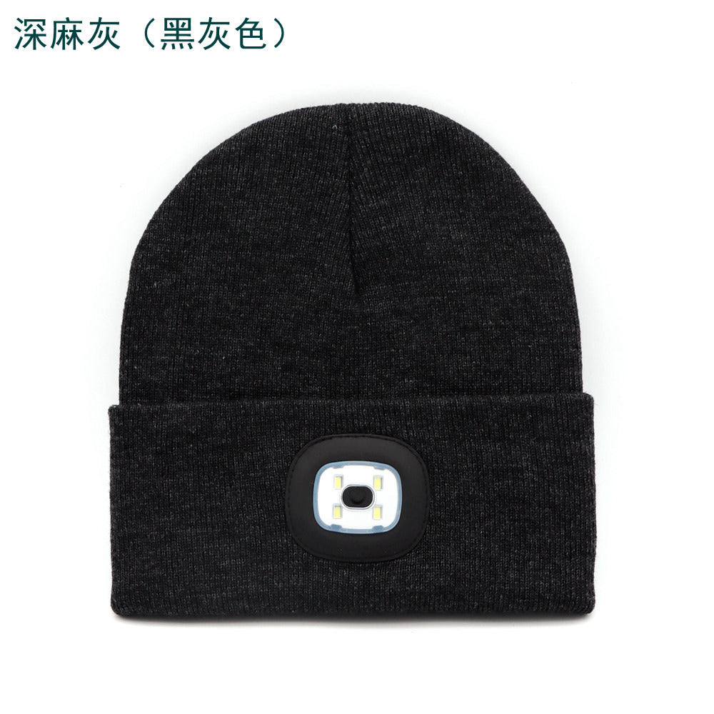 LED luminous knitted hats mountaineering fishing LED luminous knitted hats LED luminous hats