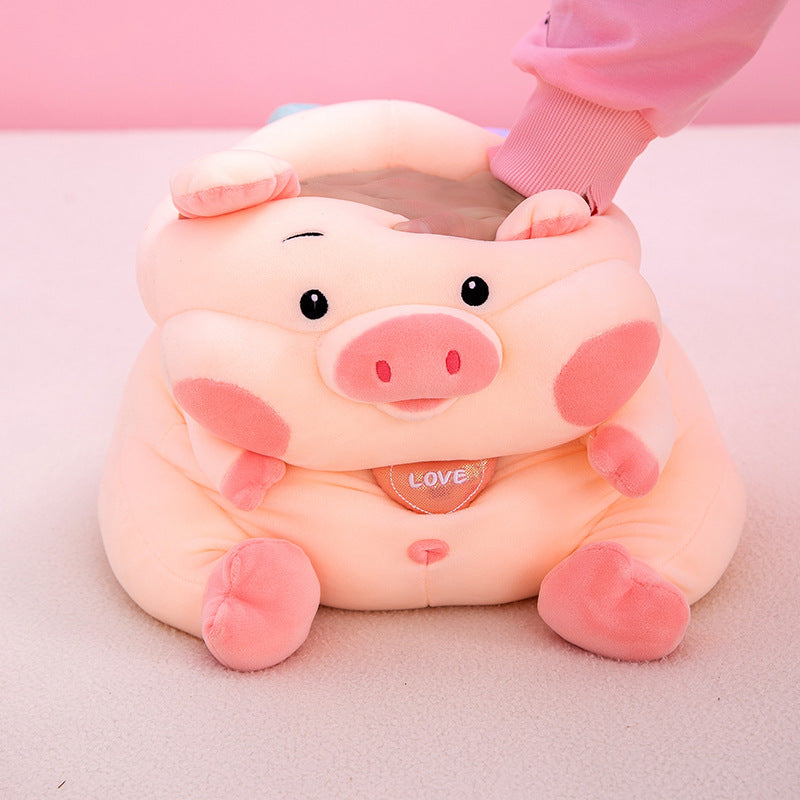 Cute angel pig plush toy big fat pig pillow removable and washable piggy doll doll holiday birthday gift