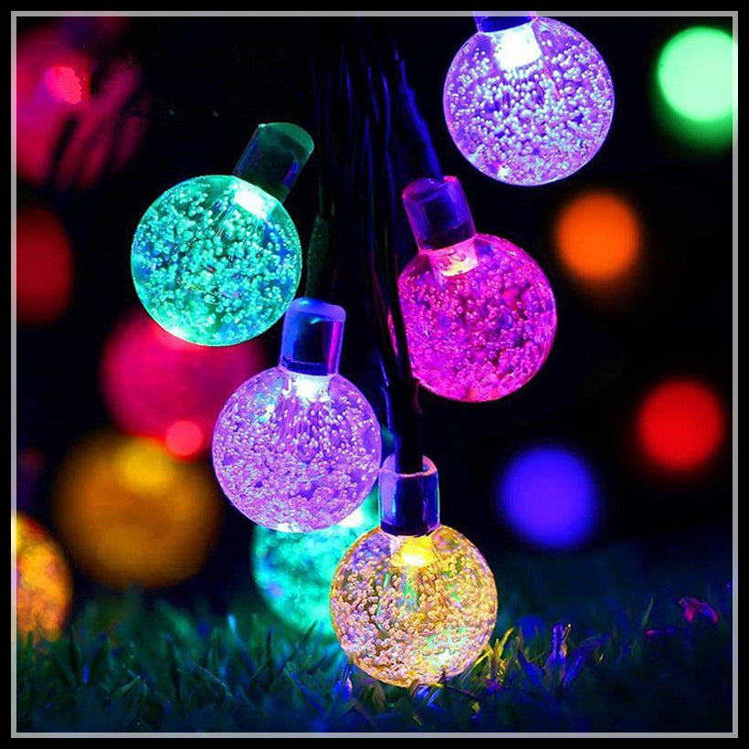 Solar bubble ball string lights led star lights cherry blossom outdoor garden decoration christmas lights solar string lights