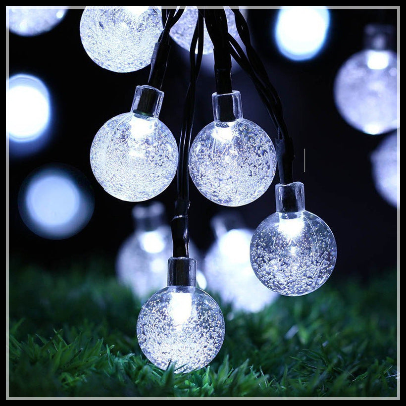 Solar bubble ball string lights led star lights cherry blossom outdoor garden decoration christmas lights solar string lights