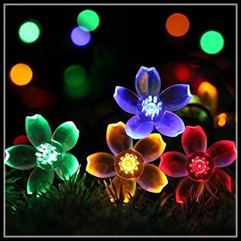 Solar bubble ball string lights led star lights cherry blossom outdoor garden decoration christmas lights solar string lights