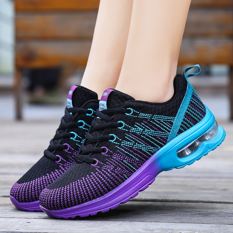 Korean fashion all-match casual sports shoes woven air cushion casual women's shoes