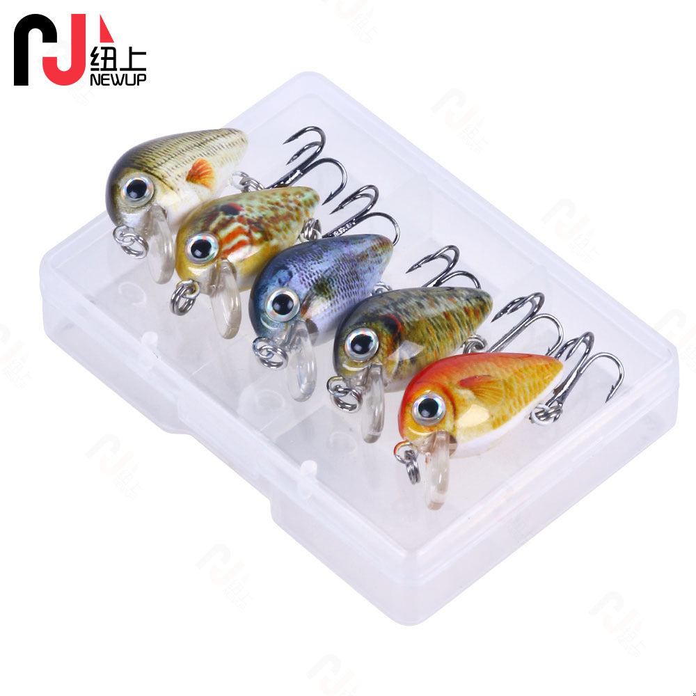 Luya fake bait 1.5G bionic mini rock fat bait bait 5PCS boxed