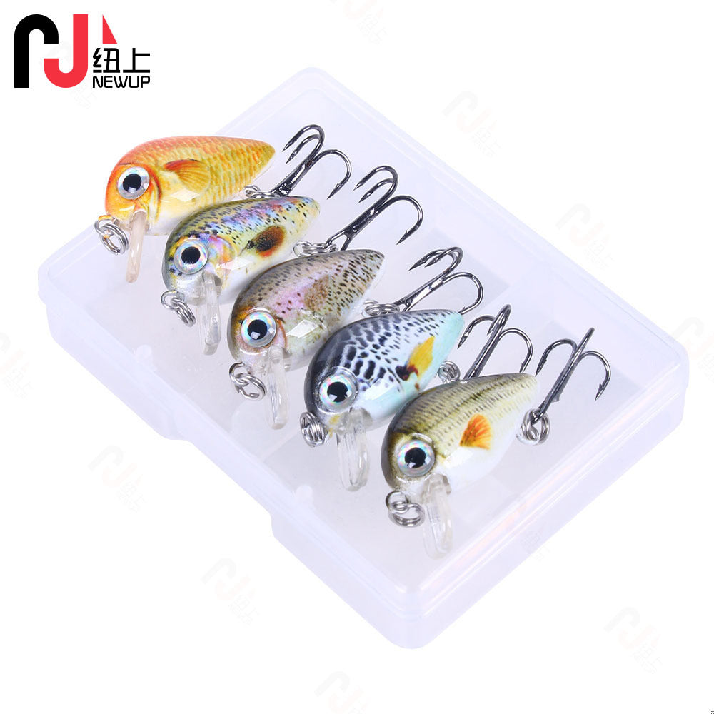 Luya fake bait 1.5G bionic mini rock fat bait bait 5PCS boxed