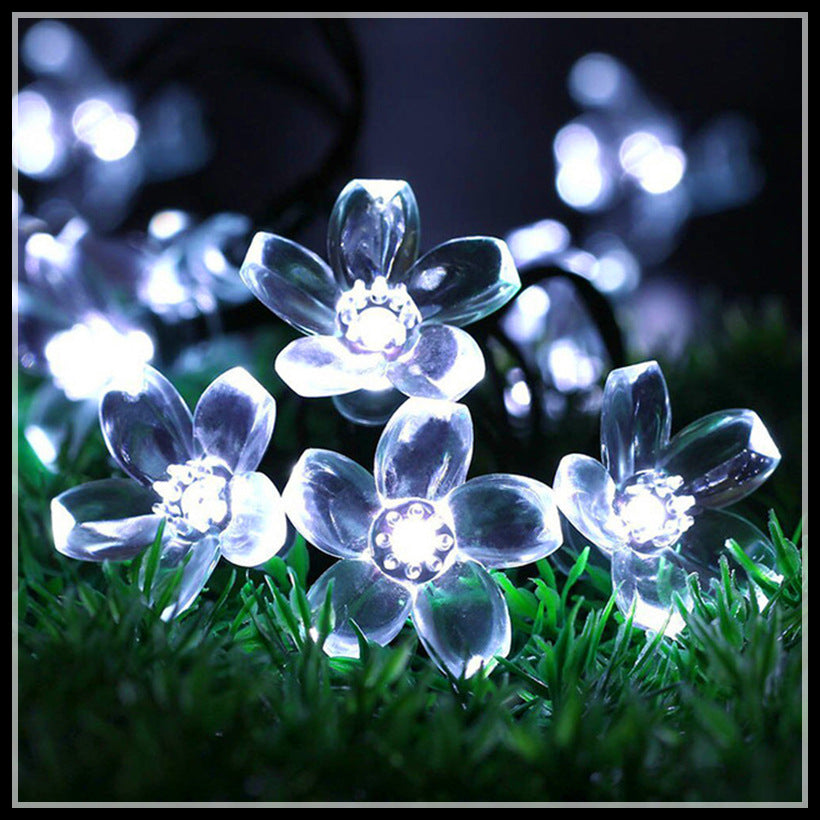 Solar bubble ball string lights led star lights cherry blossom outdoor garden decoration christmas lights solar string lights