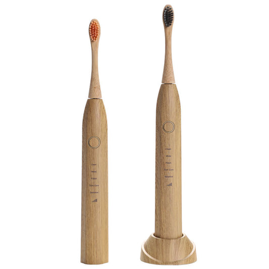 Bamboo toothbrush head electric smart sonic electric toothbrush ps05 smart 5-speed mode electric bamboo toothbrush