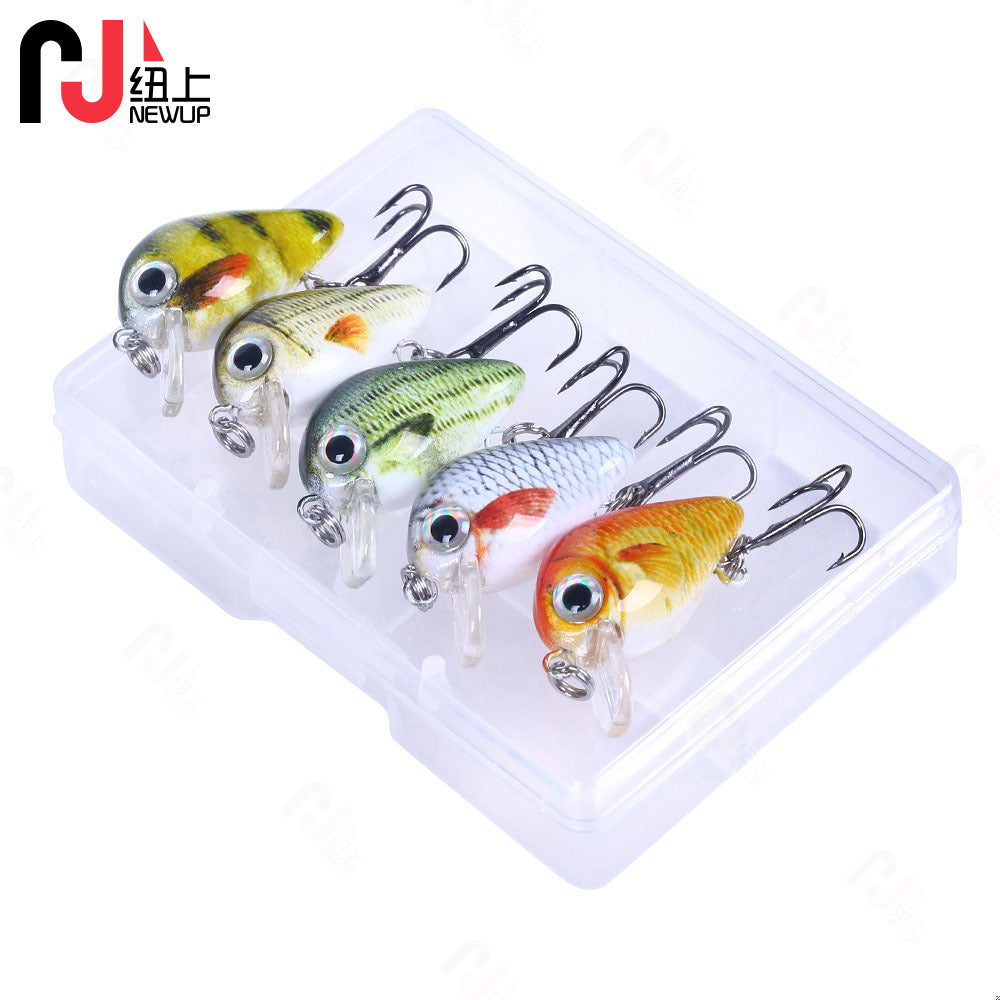 Luya fake bait 1.5G bionic mini rock fat bait bait 5PCS boxed