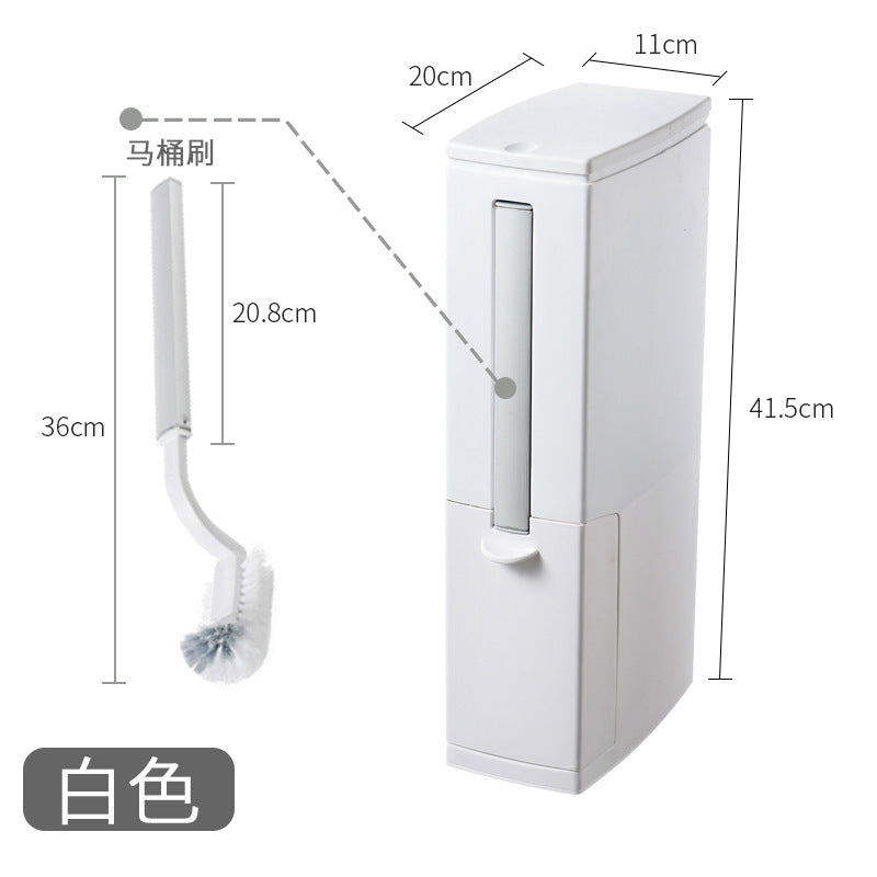 11cm14cm16cm Japanese-style push-opening simple and fashionable bathroom toilet brush integrated trash can