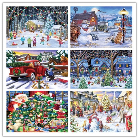 Cross-border hot sale Yamama Christmas jigsaw puzzle 1000 piece Christmas jigsaw puzzle jigsaw puzzle