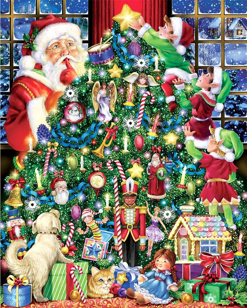 Cross-border hot sale Yamama Christmas jigsaw puzzle 1000 piece Christmas jigsaw puzzle jigsaw puzzle