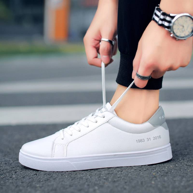 European and American white sneakers trendy shoes high quality breathable chic college style casual shoes