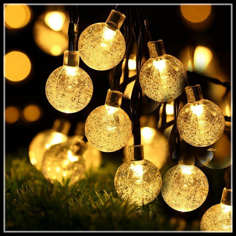 Solar bubble ball string lights led star lights cherry blossom outdoor garden decoration christmas lights solar string lights