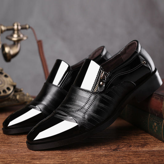 Men business formal wear professional leather shoes Men's shoes pointed black men's shoes