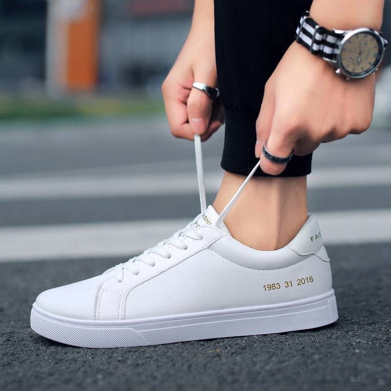 European and American white sneakers trendy shoes high quality breathable chic college style casual shoes