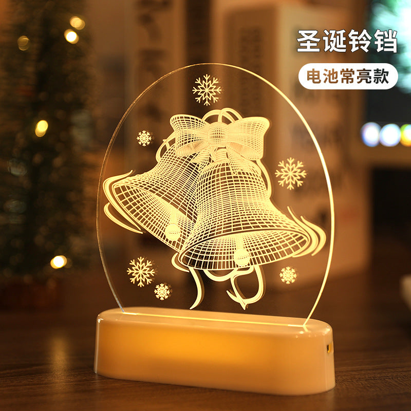 3D night light room decoration Christmas decorations ornaments ins Christmas gifts LED Christmas lights string