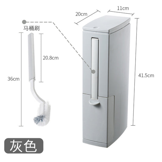 11cm14cm16cm Japanese-style push-opening simple and fashionable bathroom toilet brush integrated trash can