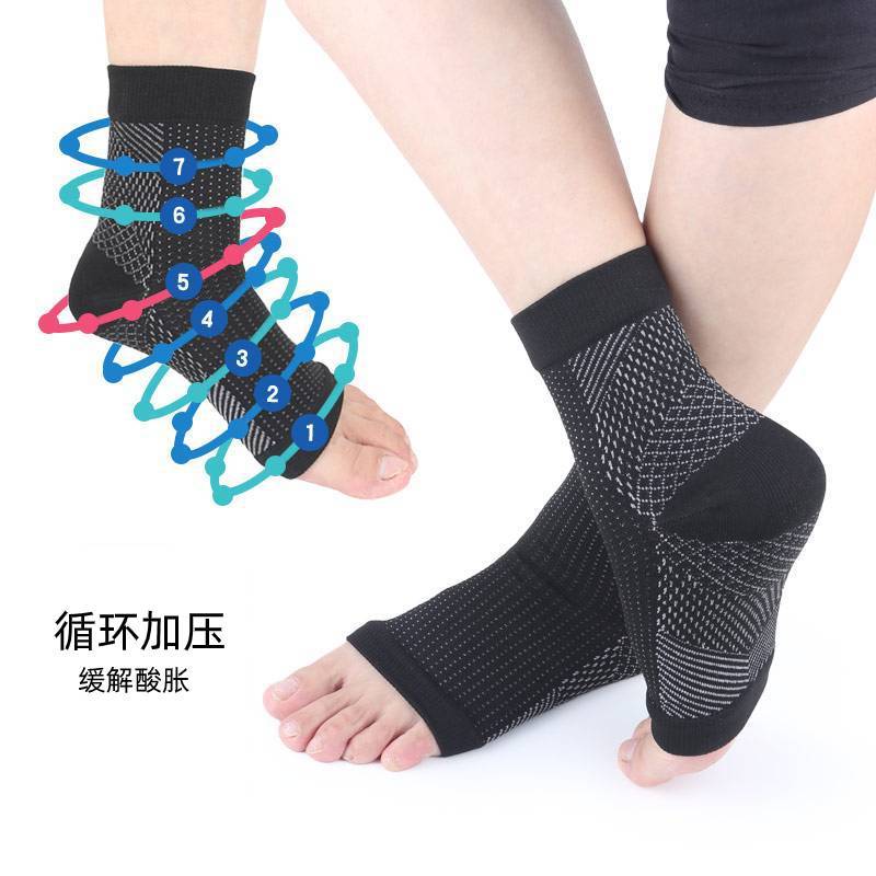 Cross-border open toe socks sports running compression socks sweat-absorbent breathable elastic heel socks