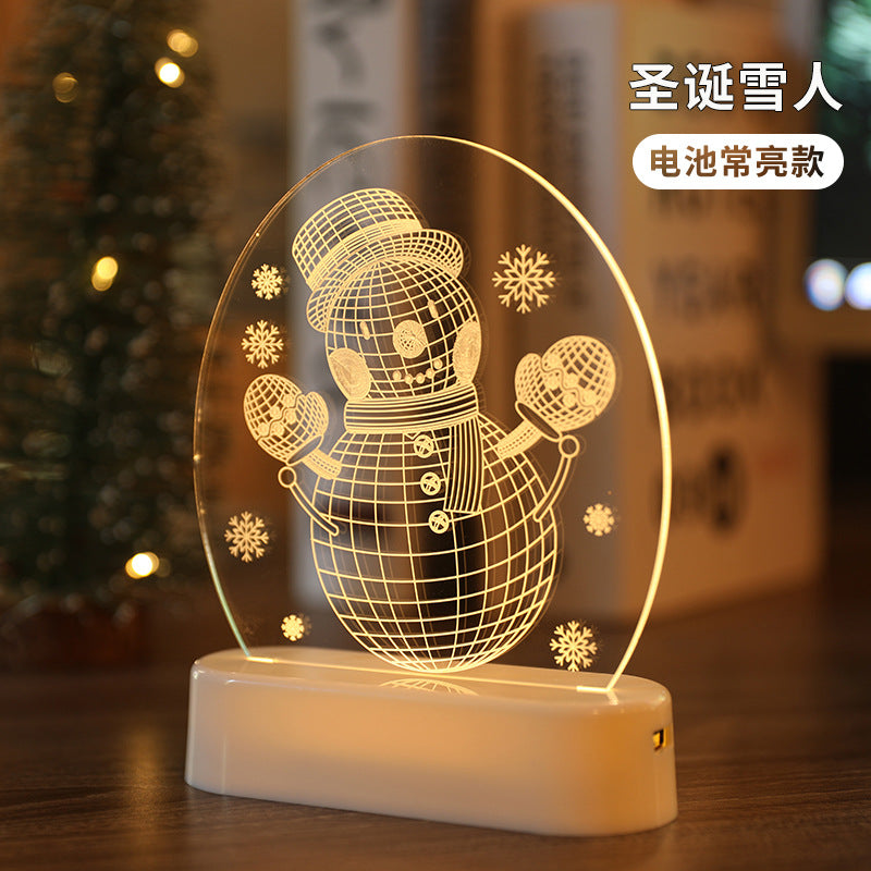 3D night light room decoration Christmas decorations ornaments ins Christmas gifts LED Christmas lights string