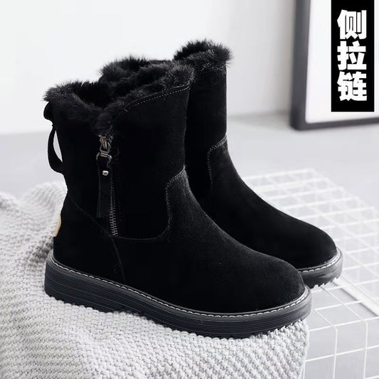 New women's shoes fashion brand snow boots women plus velvet thick warm short boots waterproof non-slip big cotton shoes