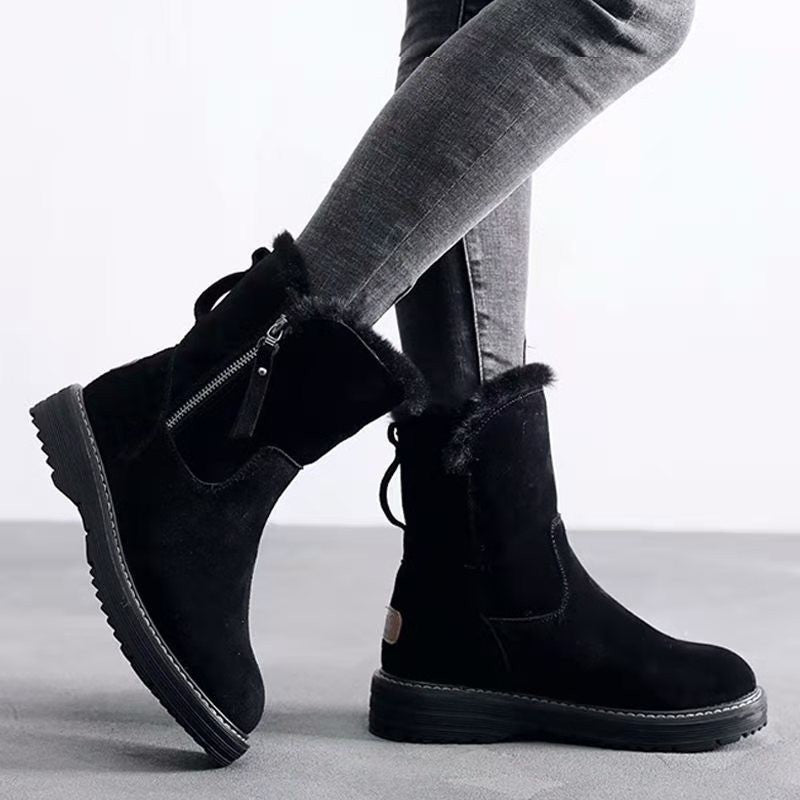 New women's shoes fashion brand snow boots women plus velvet thick warm short boots waterproof non-slip big cotton shoes