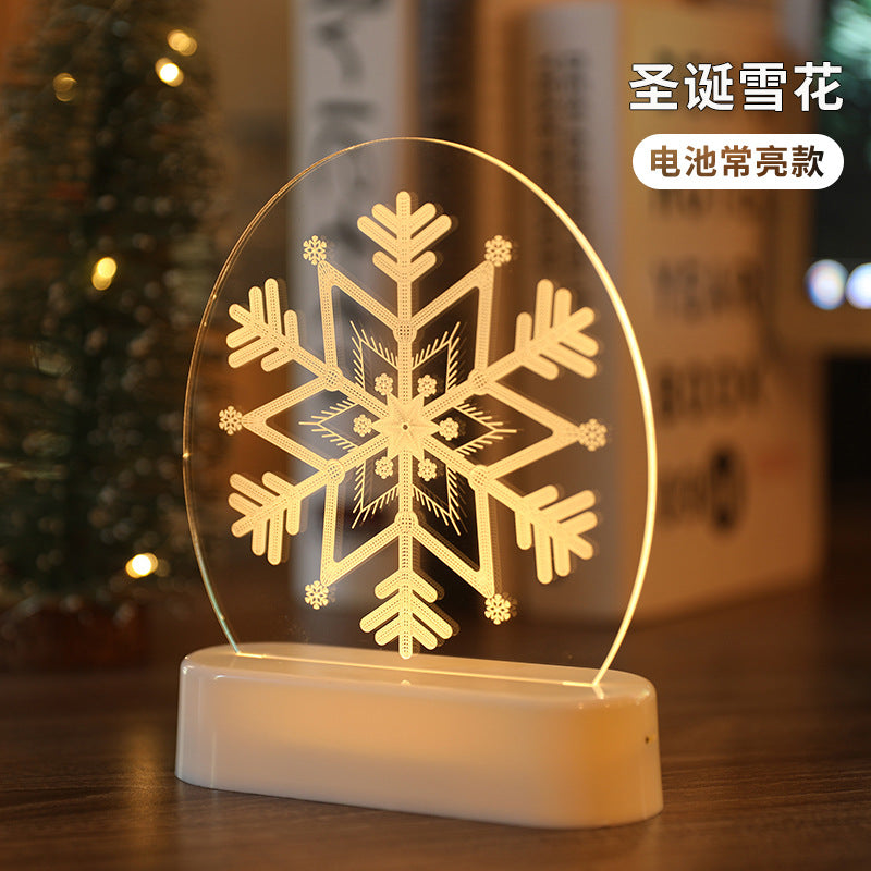 3D night light room decoration Christmas decorations ornaments ins Christmas gifts LED Christmas lights string