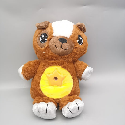 Children's cartoon plush starry sky dream projection lamp comfort toy lamp