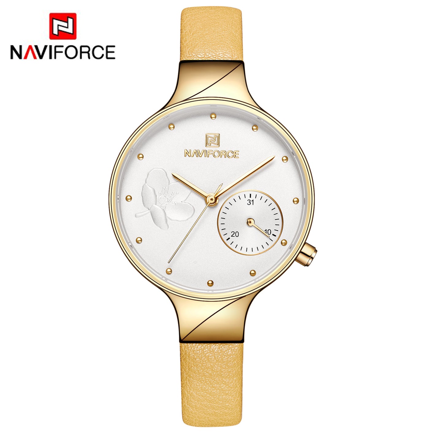 NAVIFORCE Women's Watch Student Simple Waterproof Calendar Quartz Watch Personality Watch