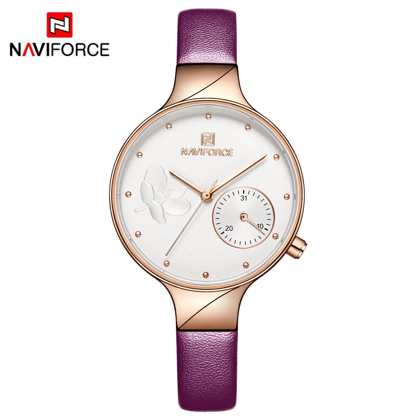 NAVIFORCE Women's Watch Student Simple Waterproof Calendar Quartz Watch Personality Watch