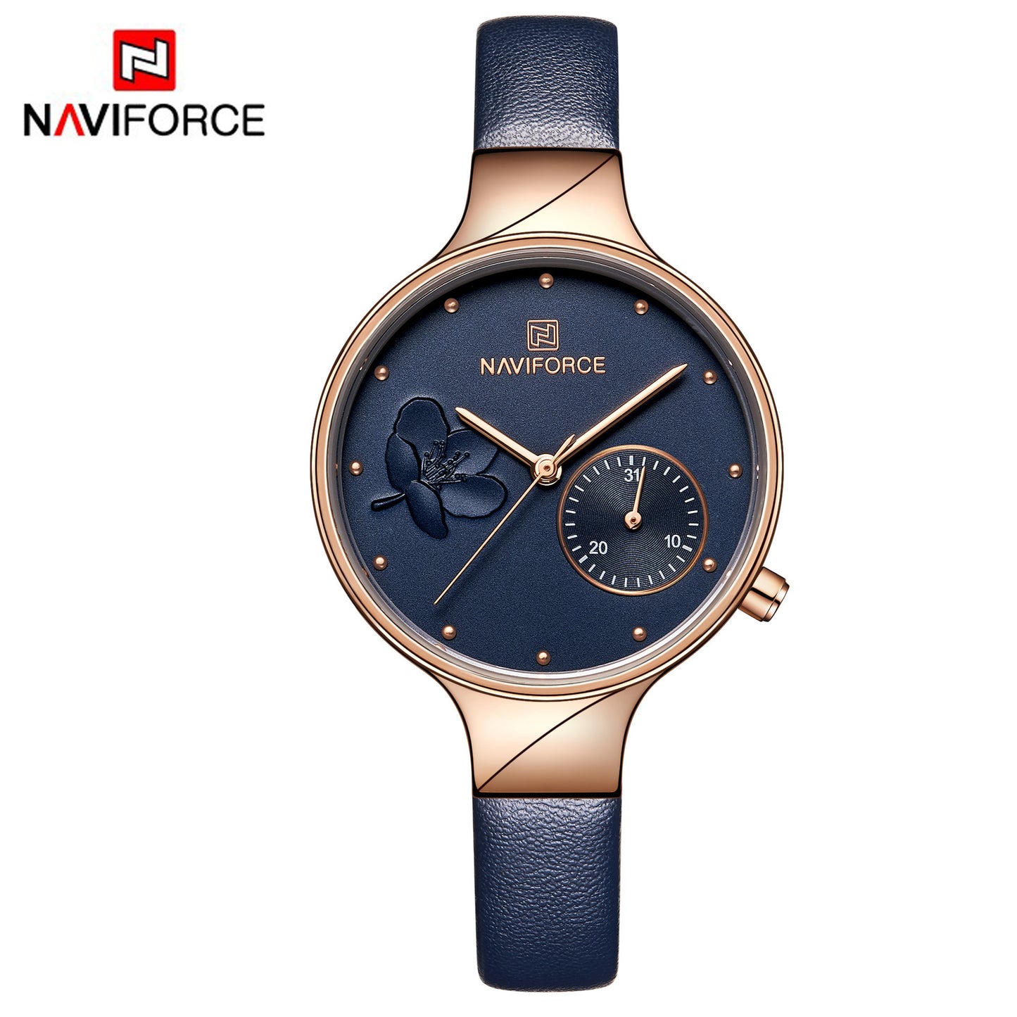 NAVIFORCE Women's Watch Student Simple Waterproof Calendar Quartz Watch Personality Watch