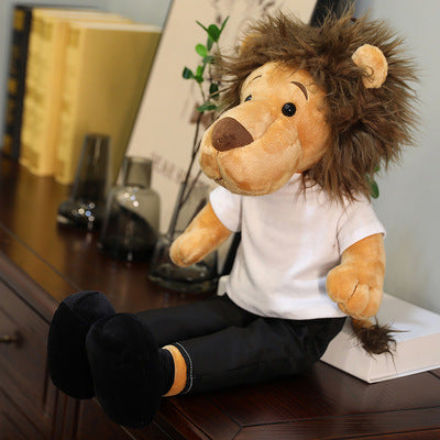 Cute long-legged lion plush toy Lee Minho Minomi lion doll bed with sleeping doll pillow doll